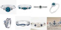 New Elegant Small Engage Ring Blue High Quality Wedding Ring 925 Silver Jewelry