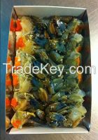 Frozen Half Cut Blue Crabs (callinectes sapidus)