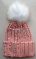 Pink Knitted Beanie