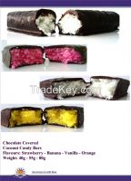 Chocolate covered coconut candy bars