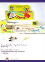 Coconut candy bars with Dried fruits