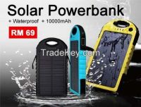 Water Resistant Solar Powerbank 10000mAh