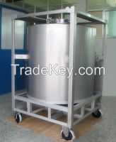 Round stainless steel storage tank