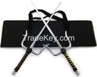Martial Arts Kung Fu Karate Overall Silver Metal Practice Sai 