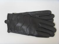 Lady leather glove, sheep skin leather glove, wave design