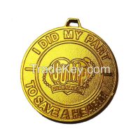 Customize High Quality Engraving Gold Souvenir Metal Badge / Special medal souvenir coin