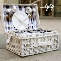 white factory supply wicker wholesale hampers