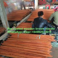 PVC coated wooden broom handle