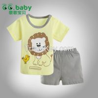 Baby Summer Set Lion Short Sleeve T-shirt Pants Cotton Baby Boy Girl Clothes Clothing Set For Boy Girl Baby Summer Sets