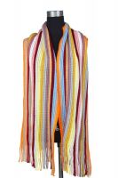 Acrylic Striped Knitted Scarves