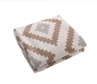Knitted blanket geometric pattern