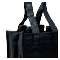 Non Woven Fabric 4 Bottle Wine Bag with Divider