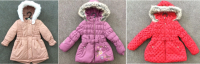 29, 650pcs Girls Padded Coats with fur hoodie TC3-378