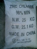 Factory supply Battery grade 98% Zinc Chloride