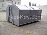 Metal container for large and overall waste