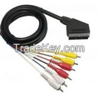 Scart to 6RCA cable scart cable