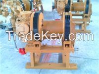 Chinese pneumatic tugger with hand brake and disk brake air winch ,wire rope guider 5 ton pneumatic tugger pneumatic winch