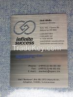 OEM 85*54MM credit card size brushed finish metal business card as your namecard