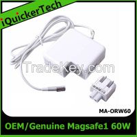 OEM/Original 60W Magsafe1 Laptop AC Adapter Charger for APPLE MacBook PRO A1184   Specification: 1. Input: AC 100-240V 1.5A 50-60Hz  2. Output: DC 16.5V 3.65A  3. Power: 65W  4. Connector: 5 pin magnet L Tip 5. Outlet: 3 Prong  Compatible Part Number:A134