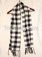 Classical checked pattern scarf