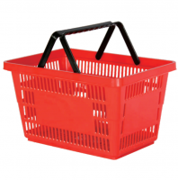 material retail store grocery hand handle shopping plastic basket 