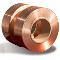 Low MOQ 0.01mm - 1mm Thipckness Custom Width 99.99% Pure Copper Tape Without Adhesive Copper Strips Coil For Earth Grounding