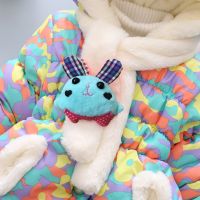 Wholesales Winter Thick warm rabbit cute baby coats outwear for girls