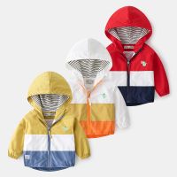 Spring Autumn Hooded Windbreaker Children multicolor Clothes Blazer Clothing Kids Boys Jacket Coat