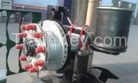 9-12 TON 10 STUD SINGLE TYRE DISC BRAKE TRAILER AXLES ,