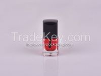 shiny black Nail Polish cap square nail polish bottle flat brush nail polish packaging