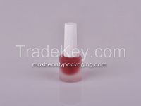 pp white injection Nail Polish cap frosted nail polish bottle 9ml flat brush nail polish packaging