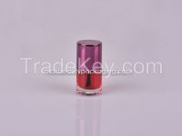 UV metalized coating Nail Polish cap round nail polish bottle flat brush nail polish packaging