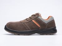 Suede Leather Safety Footwear With Steel Toe Cap