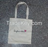 2015 Long handle Durable Natural Bulk Custom Imprint Cotton Bag