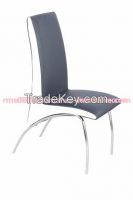 dining chair, chromed leg/soft leather, C042
