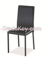 dining chair,powder coated/hard leather, c055