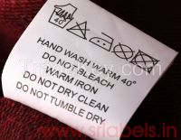 Printed Wash Instruction Labels