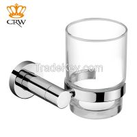 Unique Style of 100 glass and stainless less material toothbrush holder