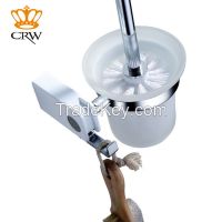 CRW F3005 Copper Material Toilet Brush Holders Wall mounting Toilet Cup & Brush Set with a Collapsible Hook Bathroom Accessories