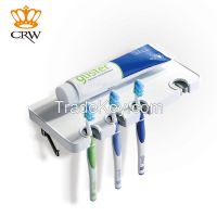 CRW F30610WH Bathroom Accessories Toothbrush Holder Set Wall Mount Modern Style Toothbrush Rack
