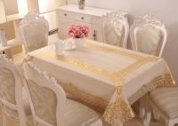 Gold/ Silver/ White Tablecloth