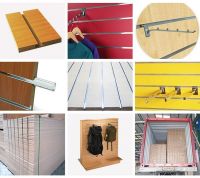 Factory Supply Melamine MDF Slot Board with Aluminium Hook Inserts for Shop
