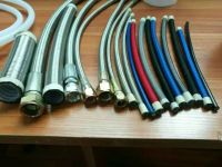 High pressure PTFE hose with smooth and corrugated tube