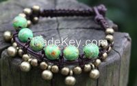 Chinese Traditional Ethnic Turquoise and silver Bracelet