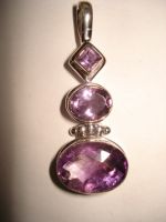 sterling silver pandant in amethyst