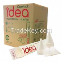 Idea CarePack 4.0 oz Rolled Rim Paper Cone Cups