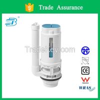 Dual toilet outlet valve wiht adjustable overflow pipe height (A2502)
