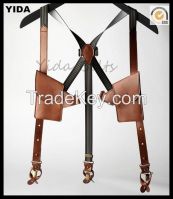 Fashion Genuine leather Suspender With pockets