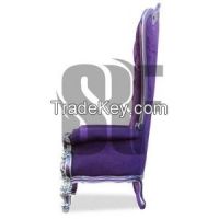 Absolom Roche Chair - Silver & Aubergine Faux Suede