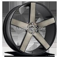 24" DUB Baller Rims Black CONCAVE Wheels Tires